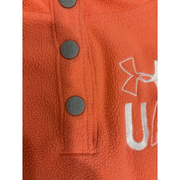 Under Armour Youth Large Fleece Pullover Sweatshirt Neon Orange - Picture 8 of 8